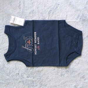 NWT 12M Carter's Newest Member of the Band Sleeveless Bodysuit Onesie Music